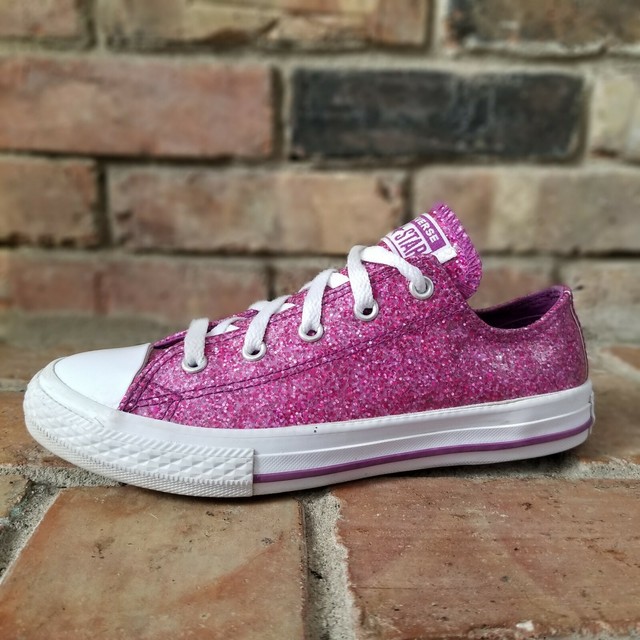 Converse All Star Low Trainer c Icon Violet Glitter Juniors Girls Sz 2 For Sale Online Ebay