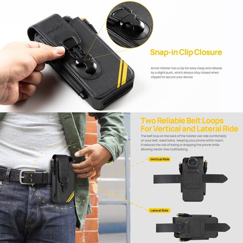 Pour Ulefone Armor 26 Ultra Holster Multi-Usages Pochette Téléphone Taille Housse Téléphone - Photo 4 sur 6