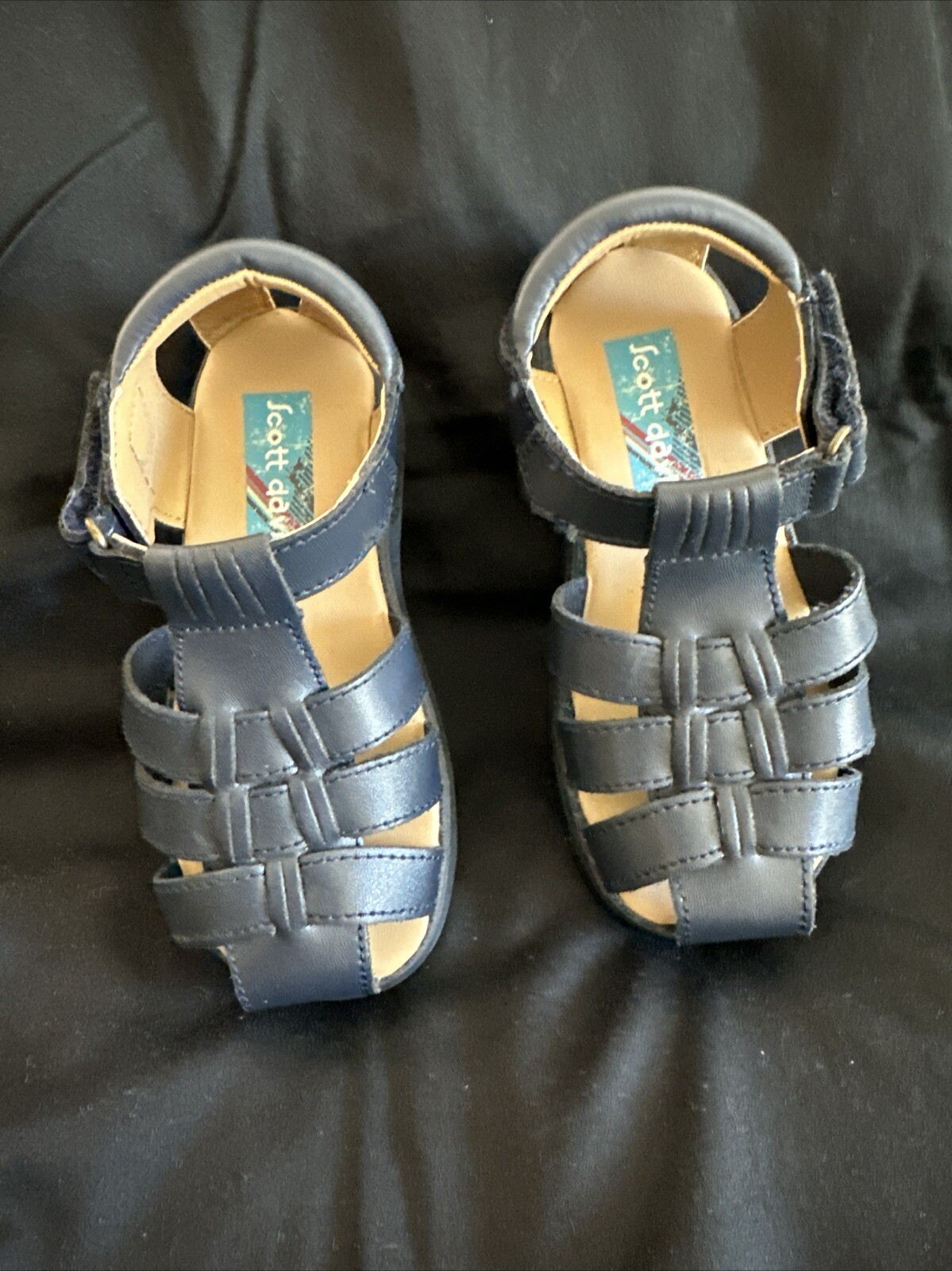 Sandals Blue Navy Leather  Boys Or Girls Toddler Size 10-image