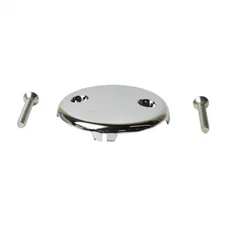 Thrifco 4401696 Two Hole Overflow Faceplate for Bathtub Drain - Chrome