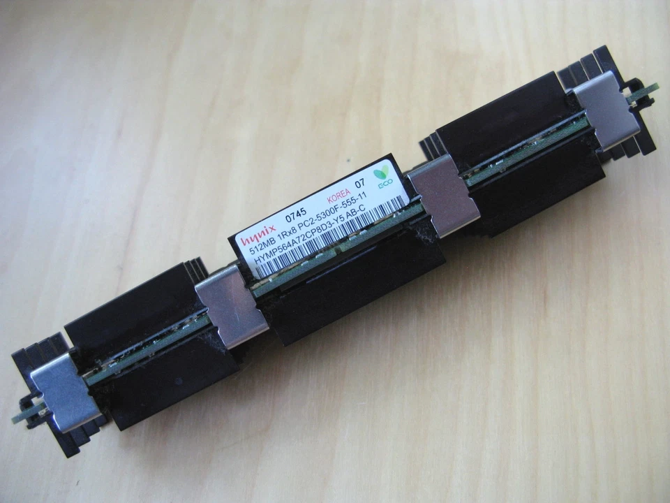 Apple Mac Pro RAM. 512 MB, PC2-5300F DDR2 ECC 667Mhz FB-DIMM Memory, w/ Heatsink - Image 3 of 4