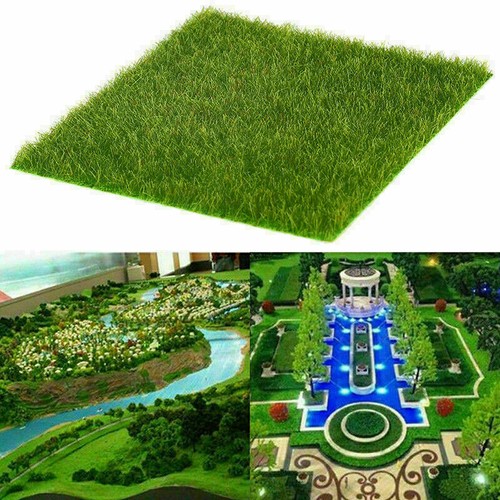 1/2/3/4/6/10 Pcs Artificial Green Grass Mat Fake Lawn Dollhouse Garden Ornament - Picture 4 of 18