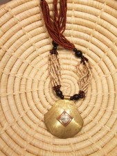 African Tuareg Pendant Necklace Africa ethnic tribal jntb21