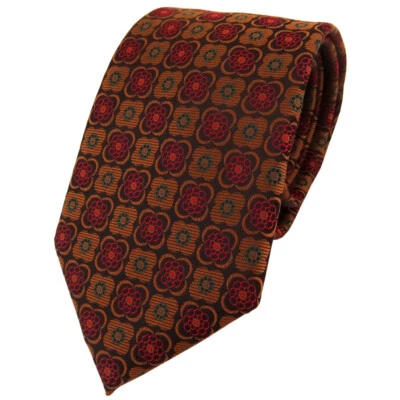 TigerTie Designer Krawatte in kupfer schwarz weinrot gemustert - Binder - Bild 1 von 2