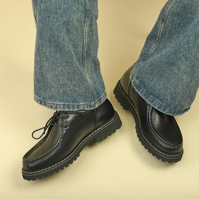 SAOLA Mocassino retrò inglese da uomo in vera pelle con lacci casual business eleganti scarpe derby