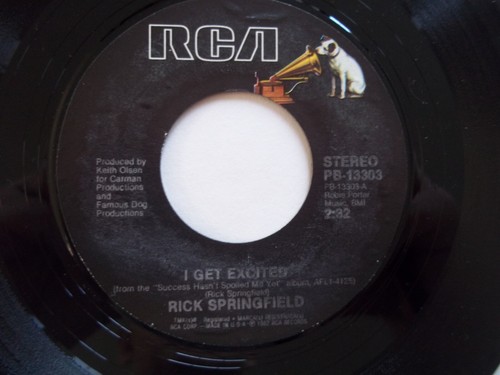 RICK SPRINGFIELD - I Get Excited / Kristina - 45 RPM 7" Record 1982 RCA - Picture 7 of 9