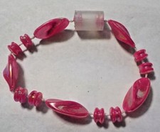 Child's 6" Pink Plastic Beads Bracelet