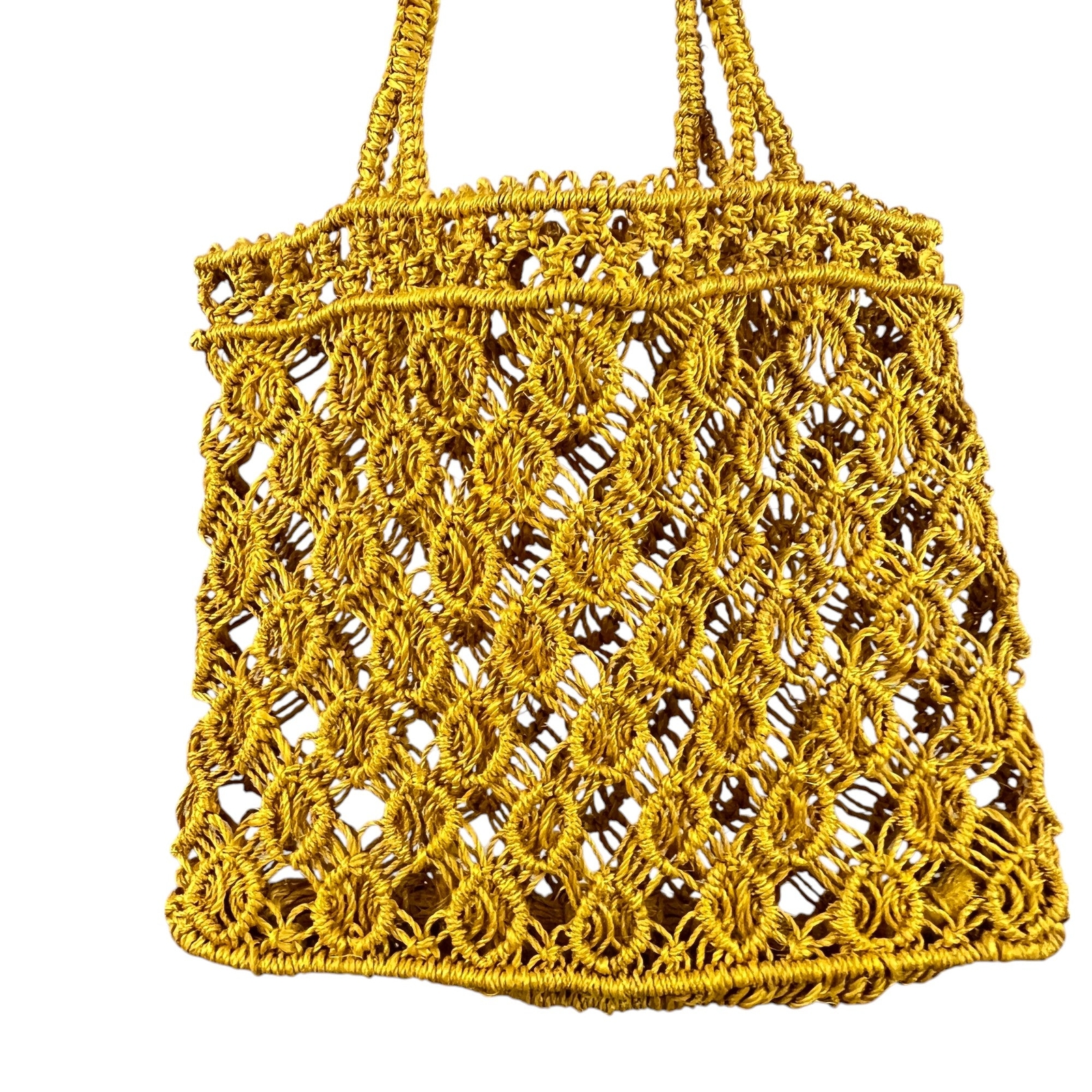 Yellow Macrame Tote - image 2