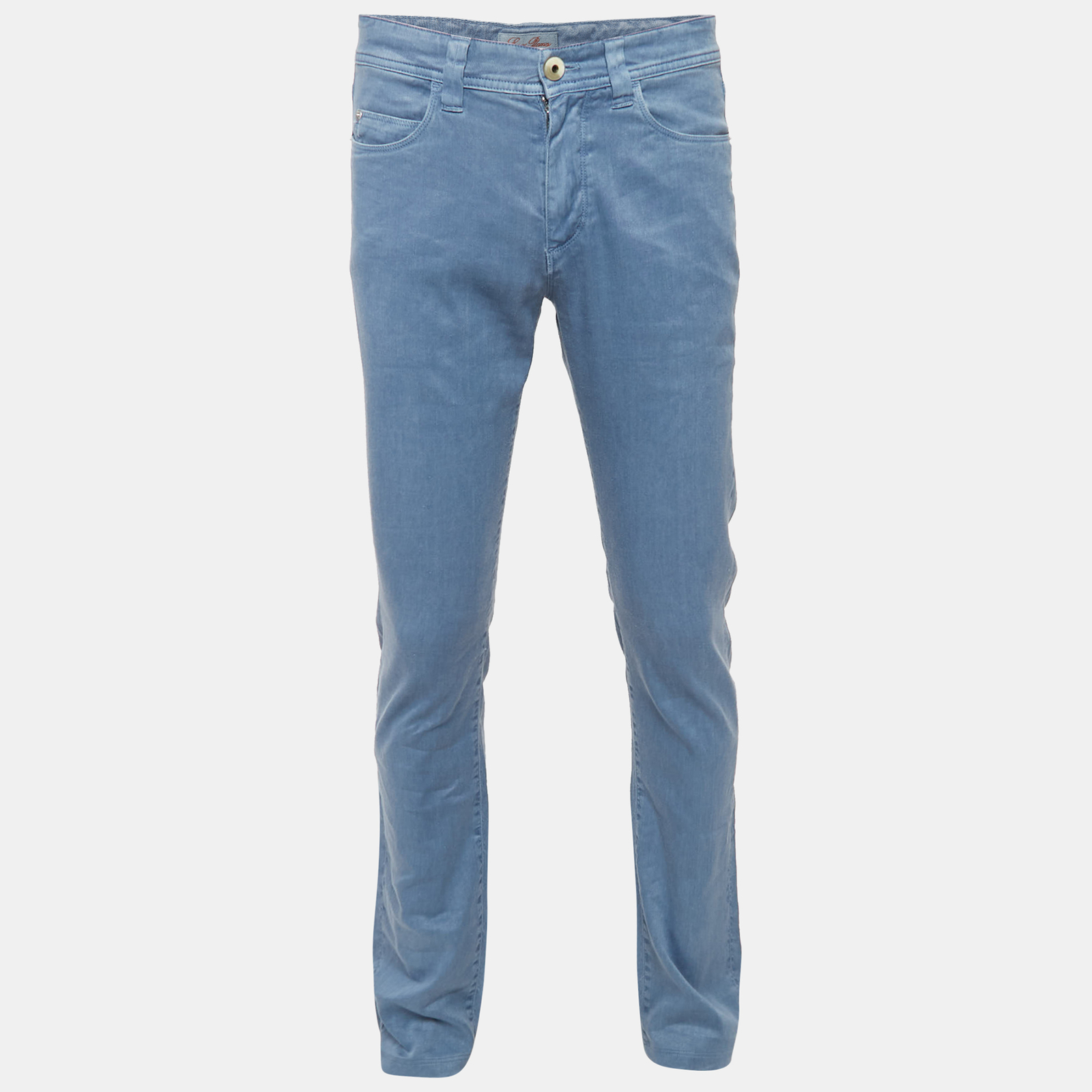 Loro Piana Blue Linen Blend Slim Fit Pants S