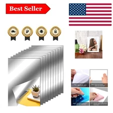 Reflective 6x9 Inch Self-Adhesive Mirror Tiles – 10 Pieces for Room Decoration