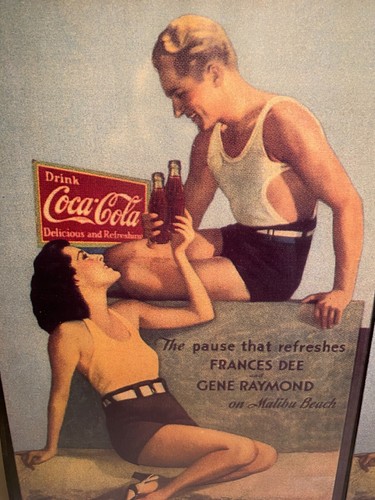Coca-Cola Frances Dee Gene and Raymond On Malibu Beach Print Paramount Player - Picture 2 of 6