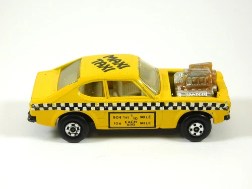 Vintage 1973 Matchbox Yellow Maxi Taxi Car