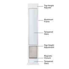 extra tall sliding glass dog door