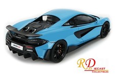 2018 MCLAREN 600 LT CURACAO CURACAO BLUE 1:18 SCALE BY GT SPIRIT GT310