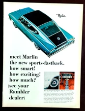 AMC Marlin Sports-Fastback Original 1965 Vintage Print Ad