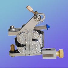 Coil Tattoo Machine Cast Iron Frame for Beginner Liner Shader Silver Dollar