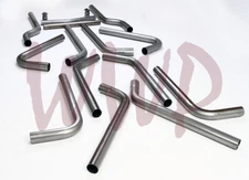 16 Pieces U-Fit Universal 3" Aluminized Dual Pipe Kit Mandrel Bent Tube Tubing