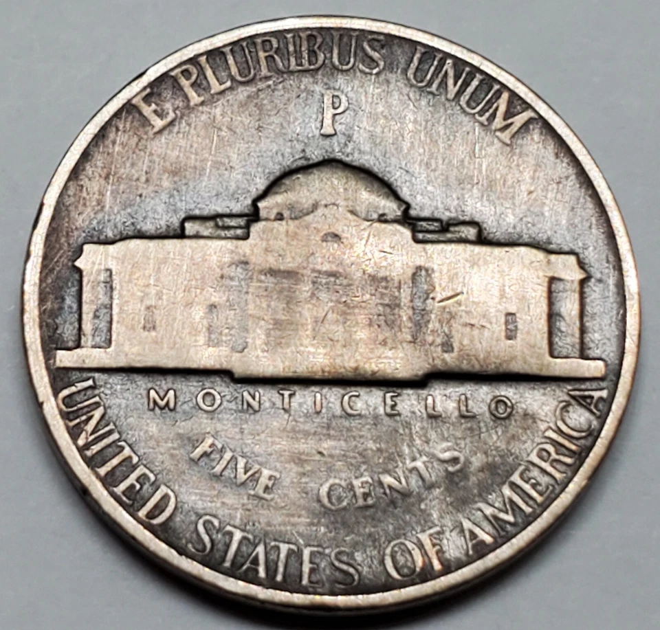 1945 P Jefferson War Nickel ERROR Coin - Image 4 of 4