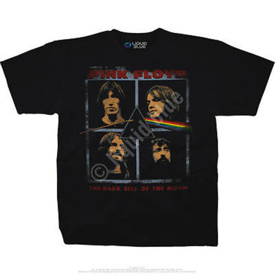 Pink Floyd Dunkel Seite Gesichter Toller Gig IN The Sky Time Musik Rock T-Shirt