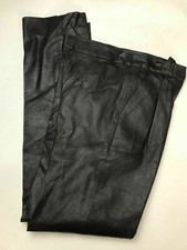 Vintage 70 s - 80 s Black Genuine Leather Pants/Jeans