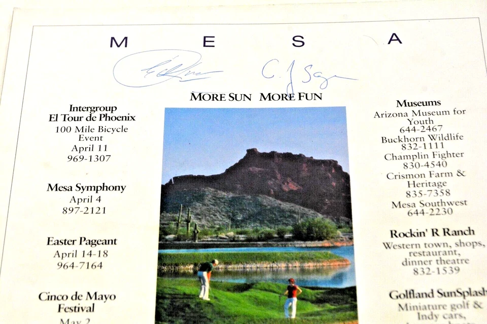 1992 Chicago Cubs Spring Training Program With  Four Autographs on Covers - Image 3 of 4