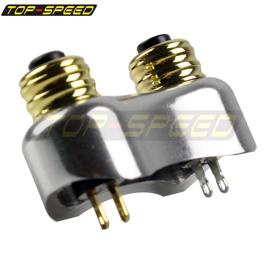 Retro Latón y Plata Doble Mini 1" o 7/8" Manillar Pulsador Kit Para  Foto 3 de 4