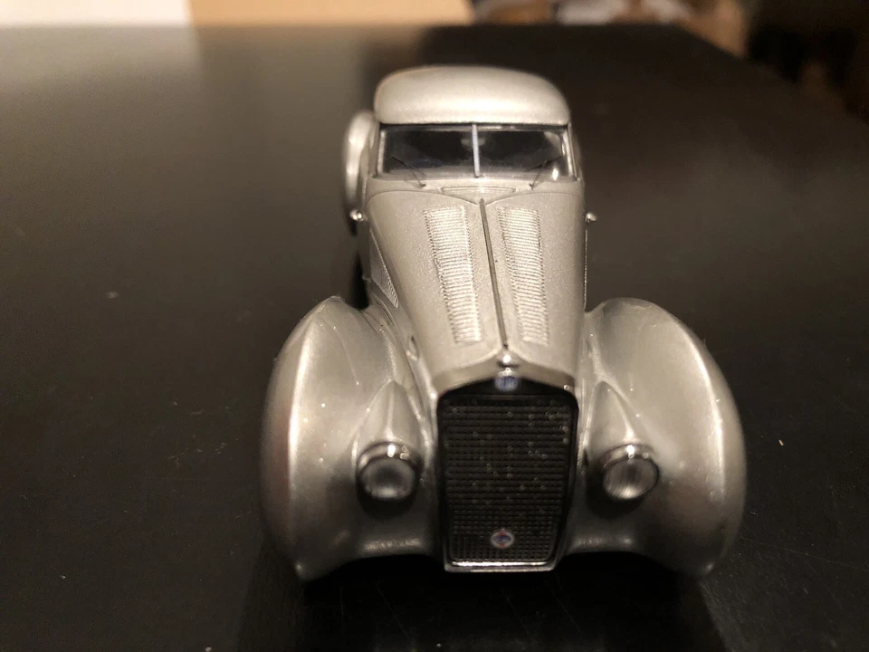Spark 1937 Silver Delage D8 120 Pourtout Diecast Model Car - Scale 1:43 - Rare! - Image 2 of 4