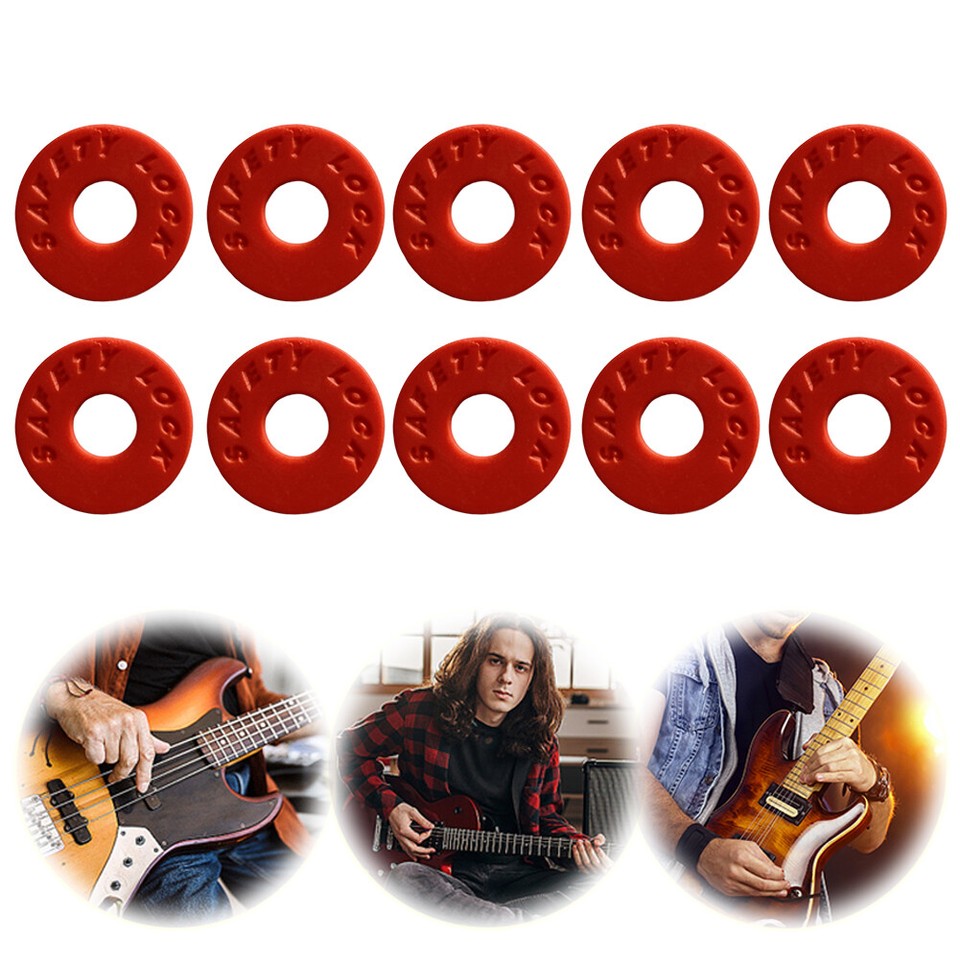 10Pcs Silicone Guitar Protector Guitar Strap Locks Electric Guitar