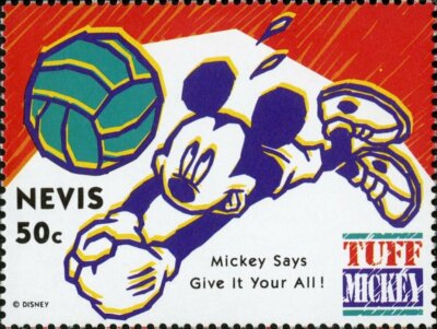 NEVIS -1994- Walt Disney Character - Mickey Mouse playing
