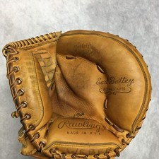 Vintage Rawlings DB15 Catchers Mitt Earl Battey Pro Model Leather Glove RHT