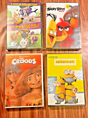 The Angry Birds Nut Job 1 2 Croods Minions Dream Works Animated Movie Lot NEW