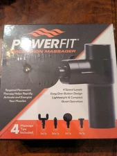 PowerFit Percussion Massager, BK3446Q 4 Massage Tips Included, Brand New!!
