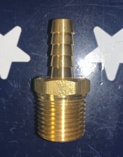 1/2” Male NPT X 3/8” Hose Barb Splicer Brass Pipe Fitting Gas Fuel Water Air