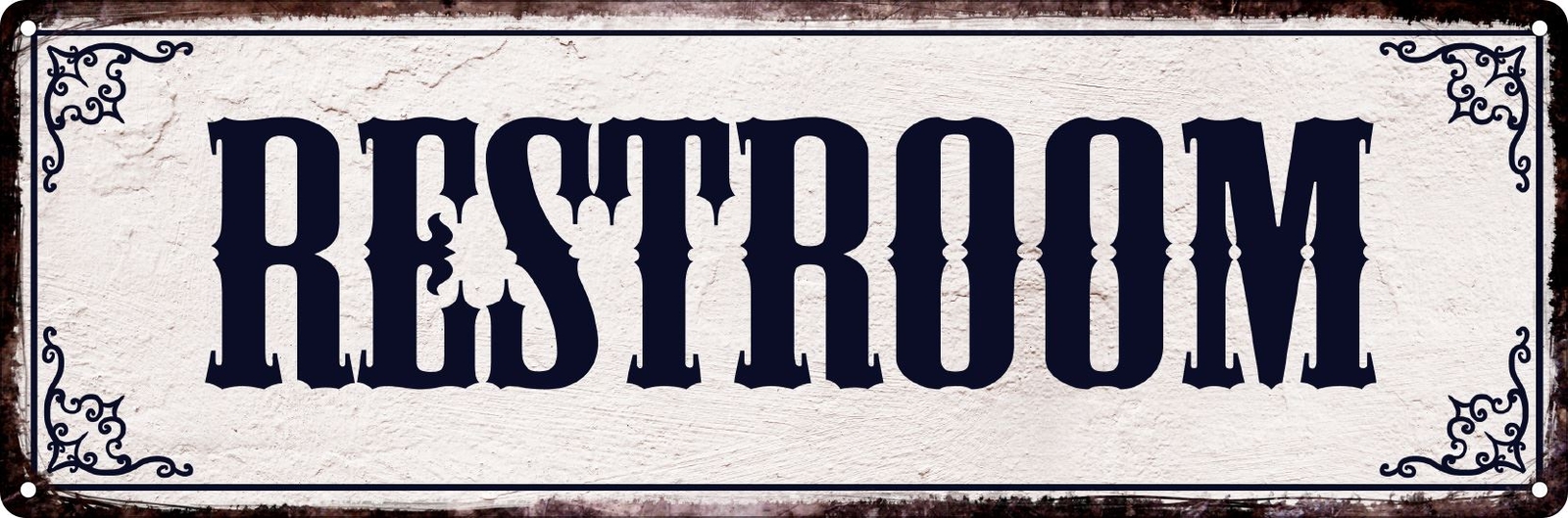 Restroom Slim Tin Sign