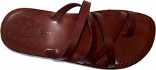 Holy Land Market Unisex Leather Biblical Flip flops Jesus - Yashua Bethlehem