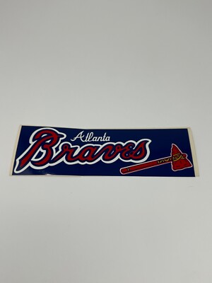 MLB Atlanta Braves Vintage Circa 1990 Team Logo Bumper Sticker C7