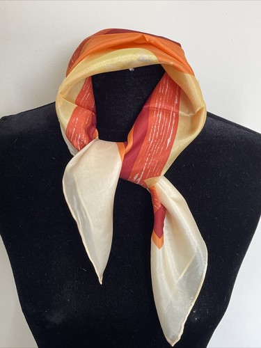 100% Mulberry Silk Small Square Head Neck Scarf hair tie band gift 53/53cm B New - Picture 6 of 7