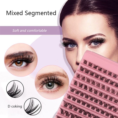 120Pcs Cluster Lashes Individual D Curl False Eyelashes Extensions 8-16mm Mixed - Picture 5 of 14