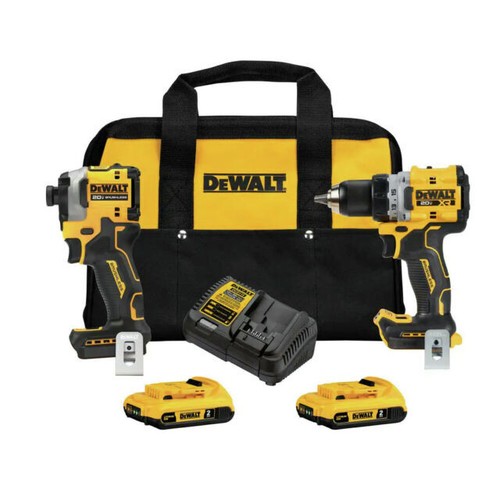 Dewalt DCK2051D2 20V MAX XR Brushless Lithium-Ion 1/2 in. Cordless Drill Driver and Impact Driver Kit with 2 Batteries