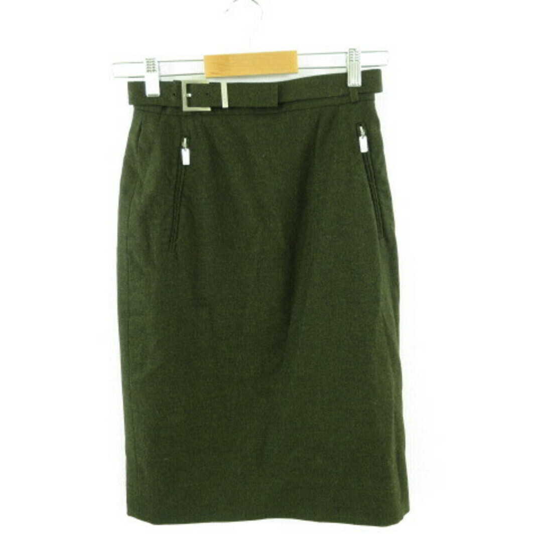 Celine Vintage Skirt Knee Length Tight Green 36*A890 Used