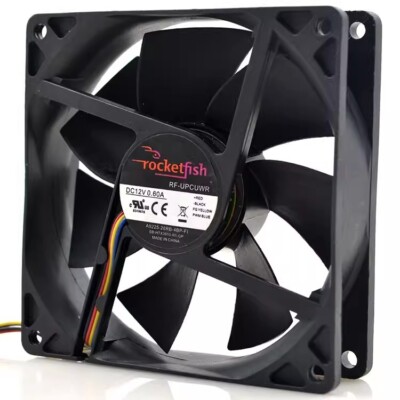 ROCKETFISH A9225-26R6-48P-F1 9225 DC12V 0.60A 9.2CM 4-Wire Cooling Fan