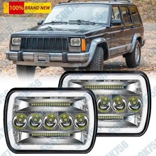 Upgrade 120w 5x7 7x6 Drl Turn Led Headlight For Jeep Cherokee Xj 1984-2001 Yj