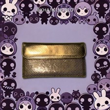 Whiting Davis Vintage Gold Mesh Clutch Wallet 1950s