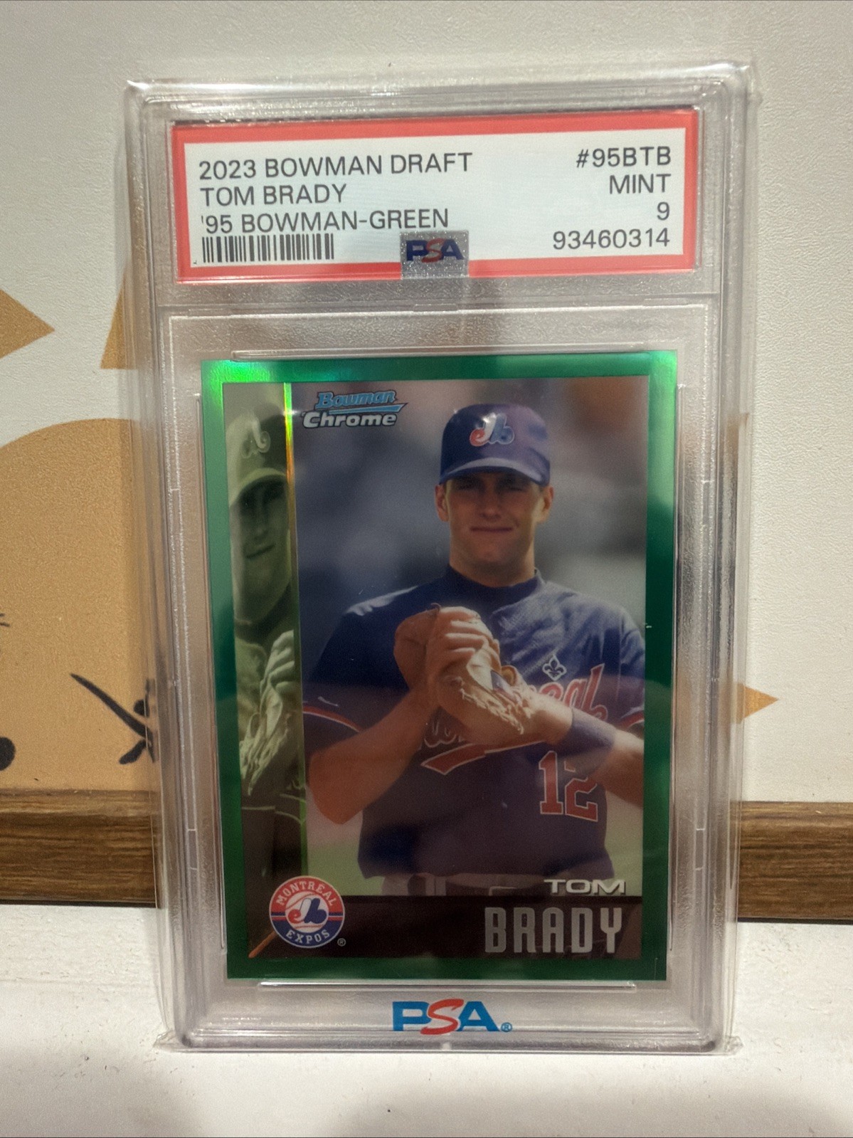 2023 Bowman Draft Tom Brady #95BTB Green /99 PSA 9 💥Ultra Rare Brady Baseball