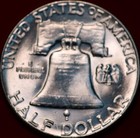 Uncirculated 1957 Philadelphia Mint Silver Franklin Half — photo 2