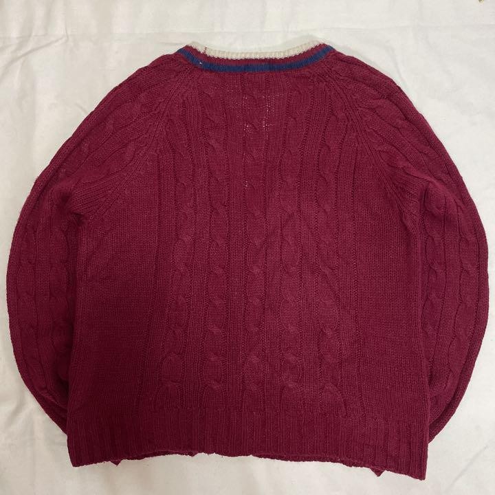 トップス 70's IZOD LACOSTE Acryl Cardigan 70'S Lacoste IZOD Acrylic Knit Cardigan Made in USA Men's M