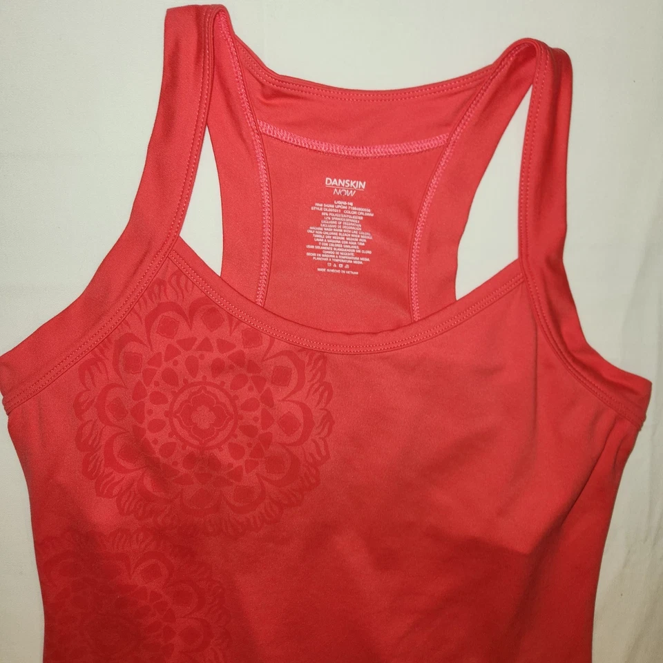 Sutiã Danskin Now Salmon Workout forrado superior embutido tamanho grande 12/15 - Imagem 4 de 4