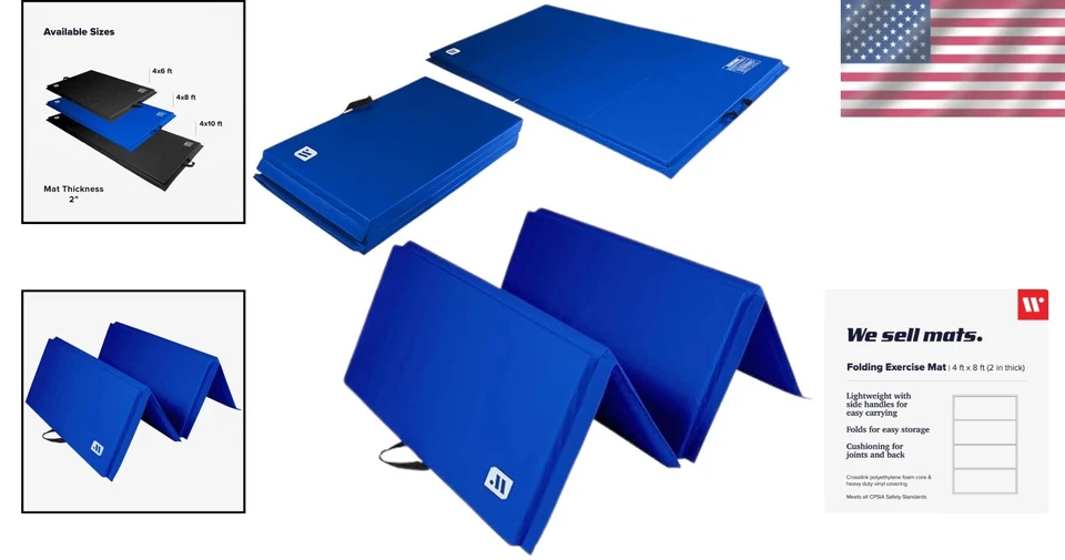 All Purpose Fitness Mat - 4x8 ft - Yoga, Pilates - Image 2 of 4