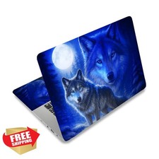 PLIGREAT Cool Wolf Laptop Skin Sticker Decal 12-15 Inch PVC Notebook Cover