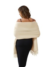 Women Scarf Pashmina Wrap Shawl Fashion Gift Bride Wedding Bridesmaid Solid C...
